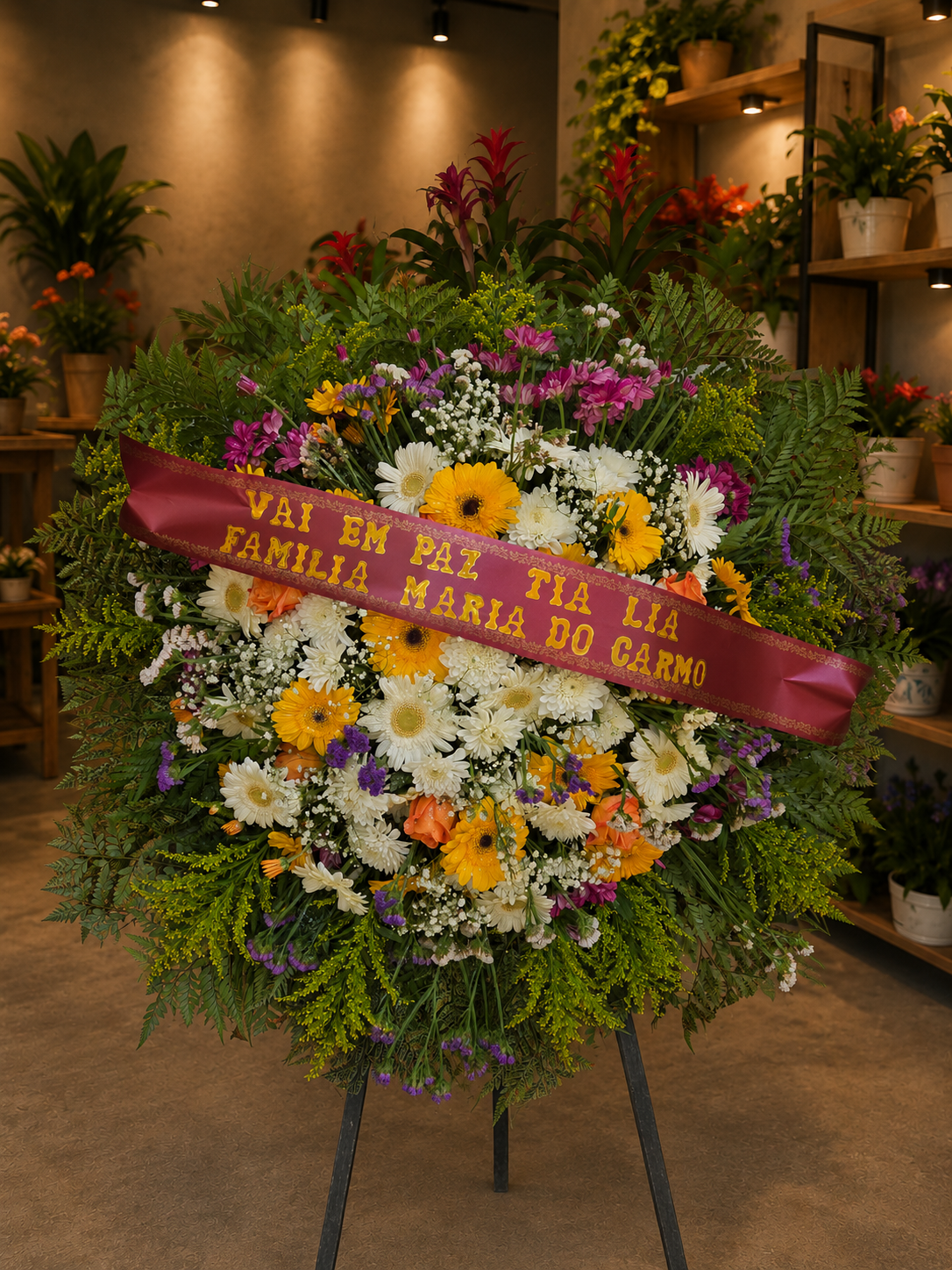 Coroa de flores para velório modelo Coroa Essencial — foto 1