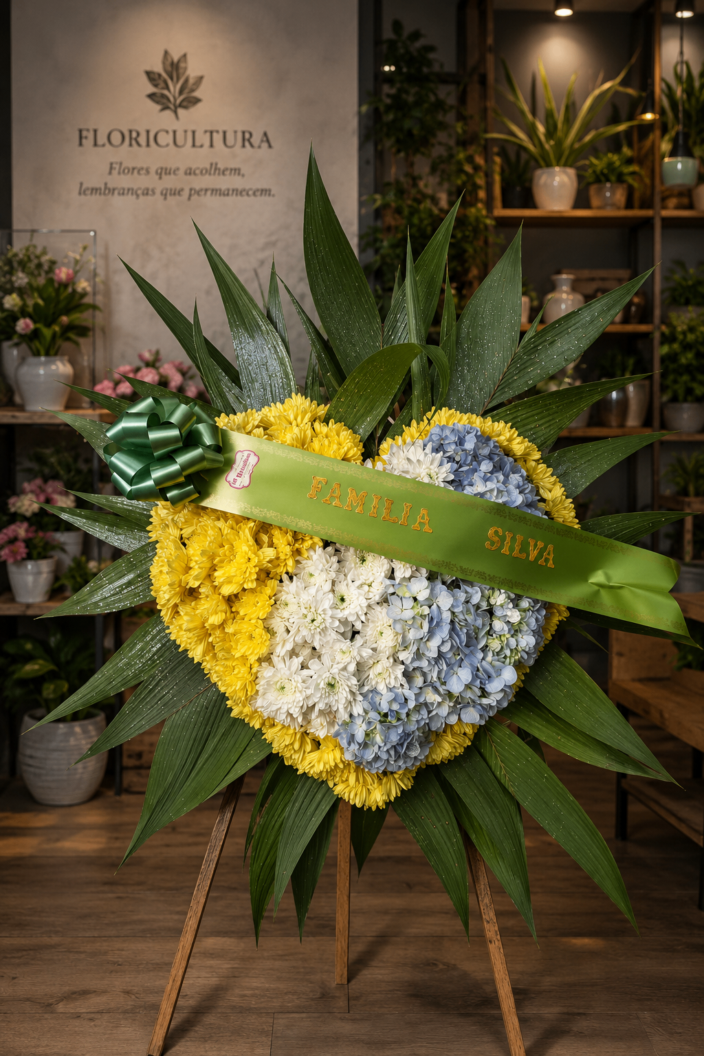 Coroa de flores para velório modelo Coroa Coração — foto 2