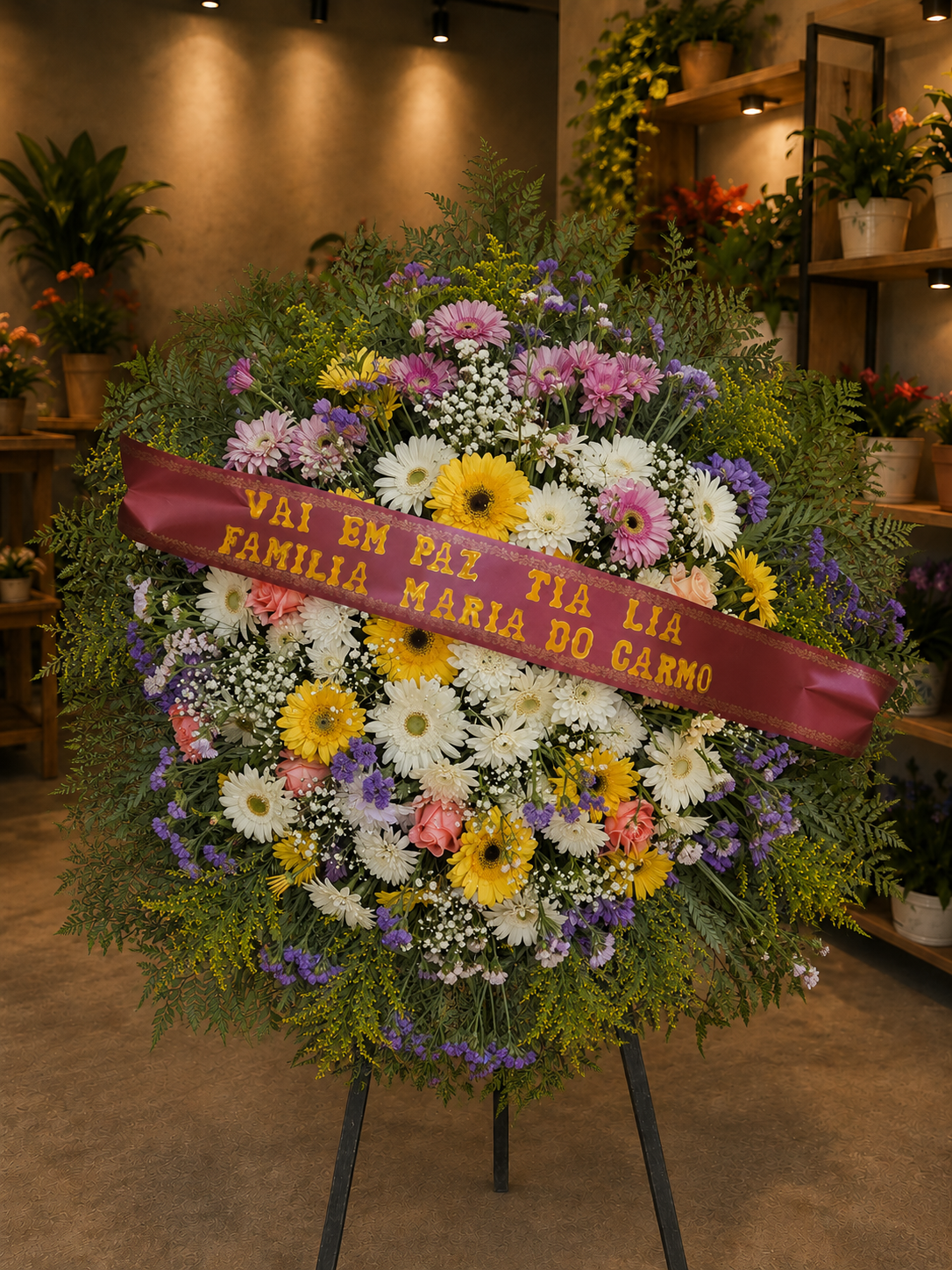 Coroa de flores para velório modelo Coroa Essencial — foto 2